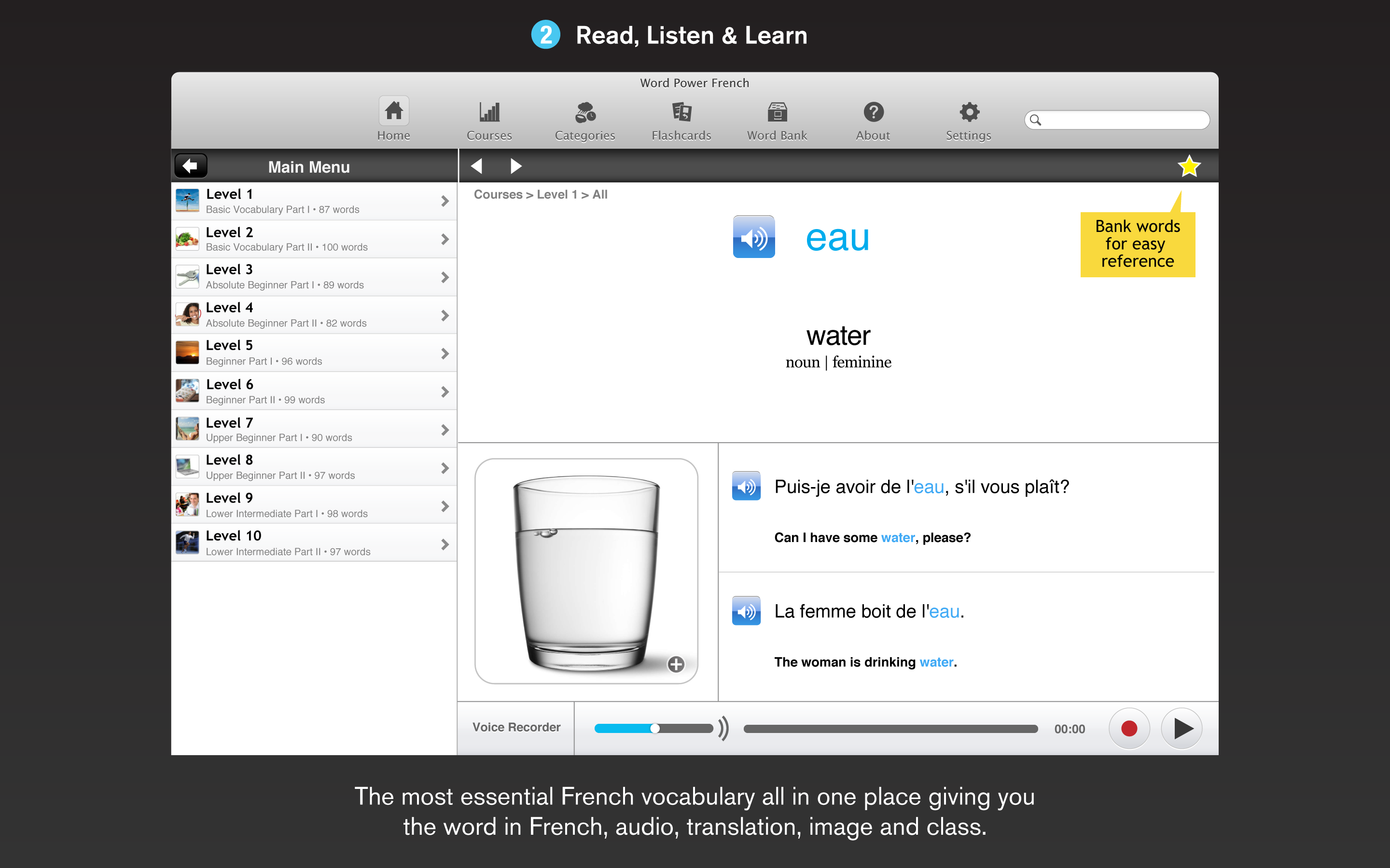 Screenshot 2 - Learn French - Gengo WordPower 